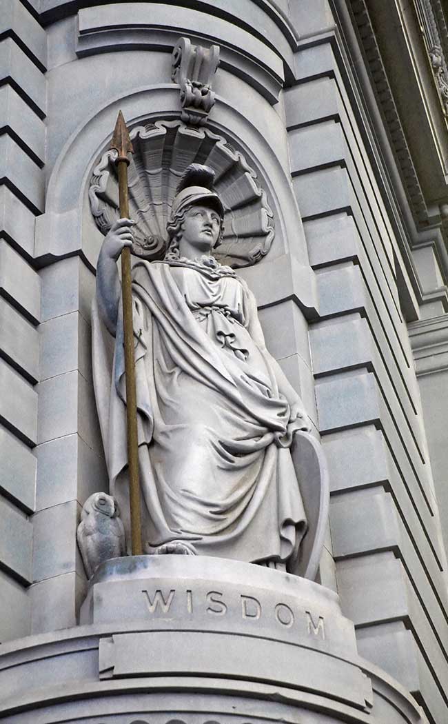 Wisdom Statue at Chief Secretary's Building Sydney